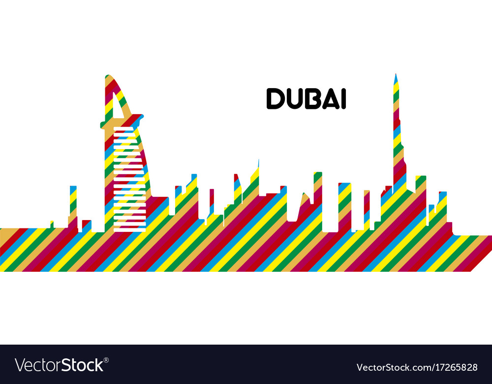 Skyline Of Dubai Royalty Free Vector Image Vectorstock Skyline Of Dubai Royalty Free Vector Image Vectorstock