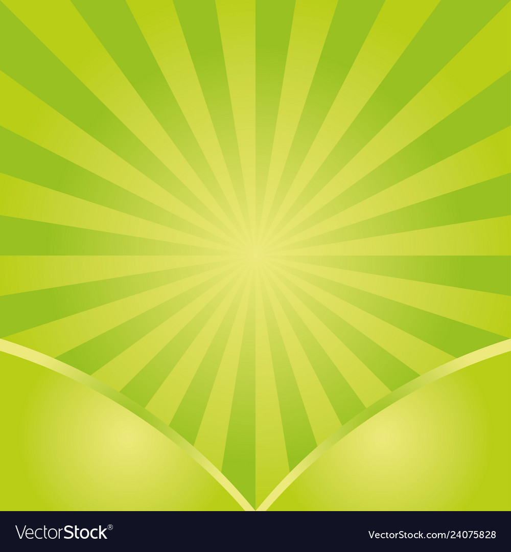 Sunburst pattern with green color palette