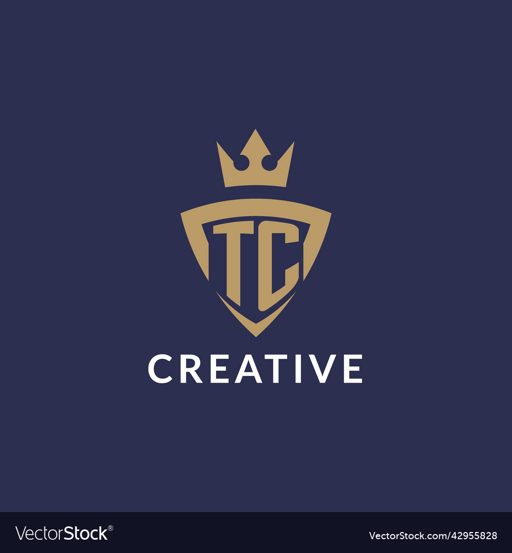 TC Monogram Logo - Shield & Crown