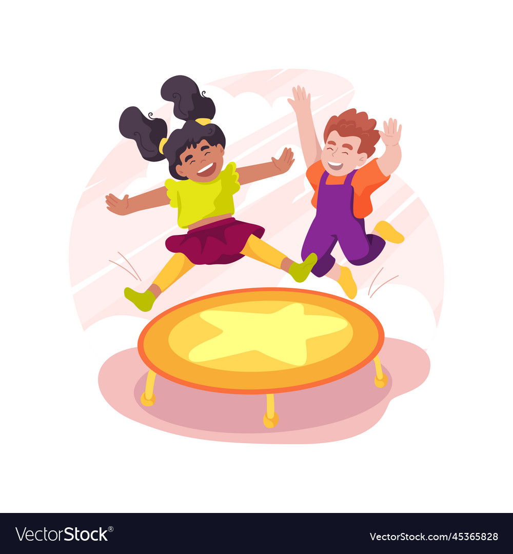 Trampoline isolated cartoon Royalty Free Vector Image