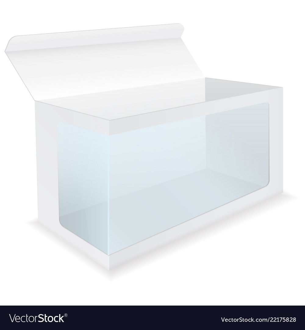 White box with transparent display window