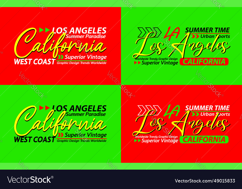 California los angeles urban calligraphy typeface Vector Image