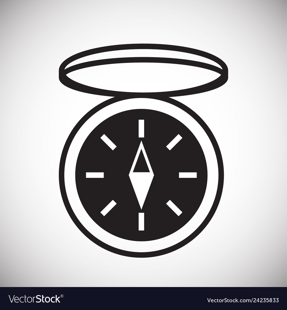 Compass icon on background for graphic and web vector image Compass icon on background for graphic and web