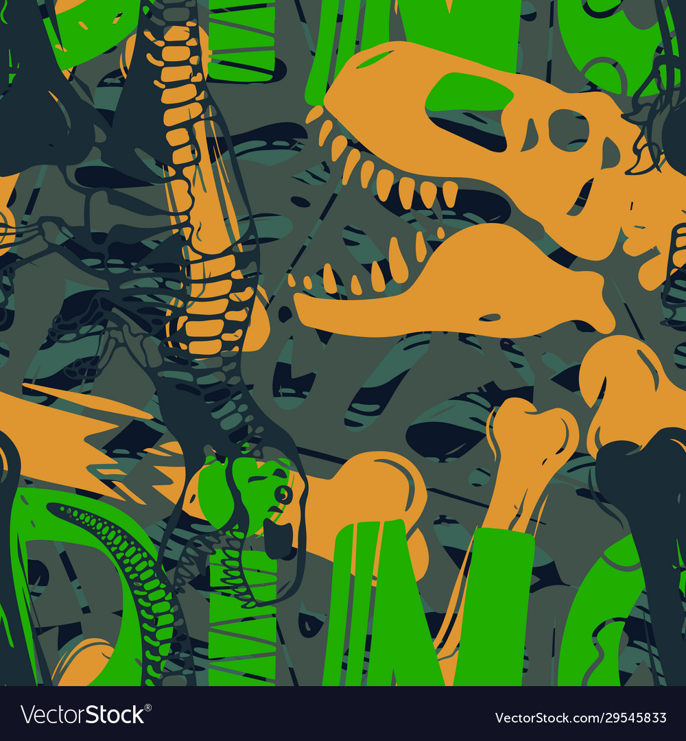 Dinosaur t rex color creative hand drawn seamless Vector Image