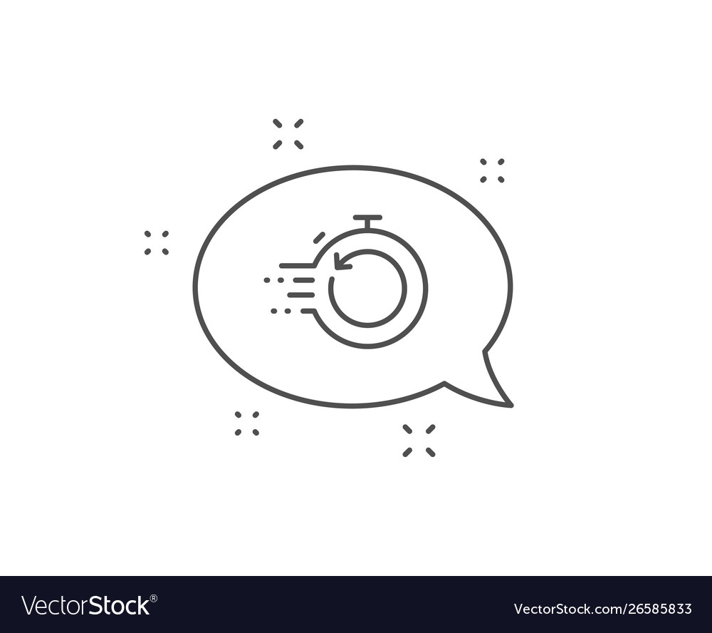 Fast recovery line icon backup data sign restore