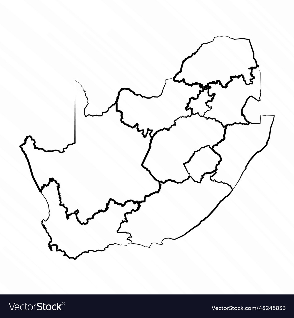 Hand Drawn South Africa Map Royalty Free Vector Image