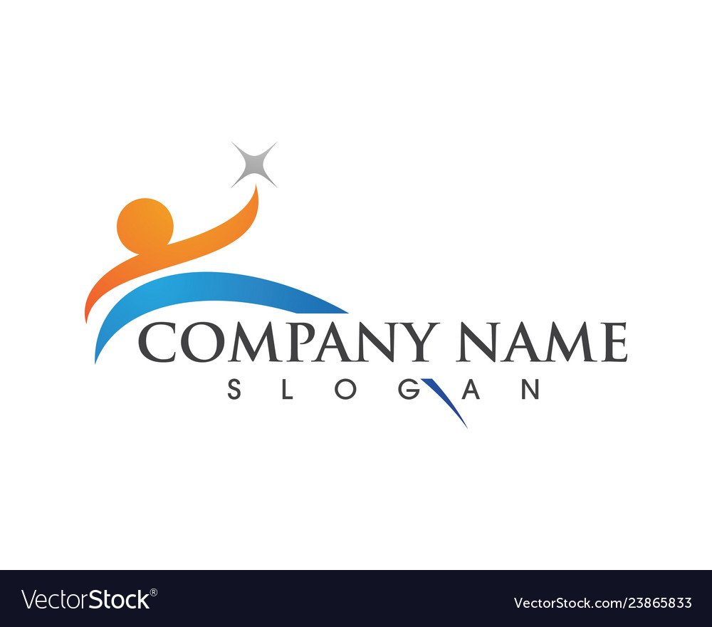 Human character logo sign