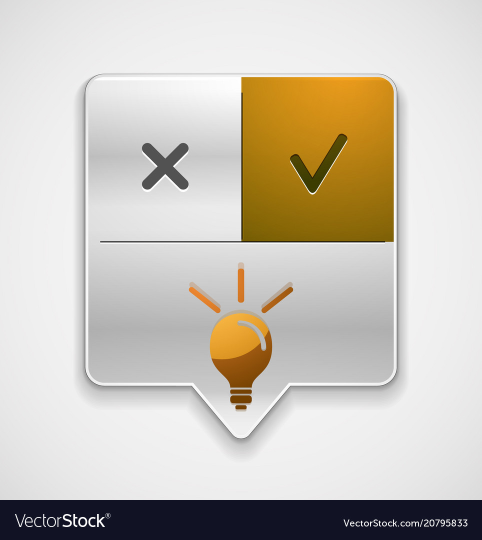 Light bulb new idea concept web button Vector Image Light bulb new idea concept web button