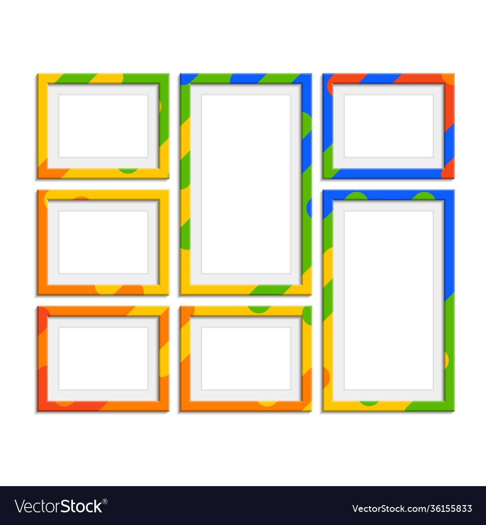 Modern photo frames Royalty Free Vector Image VectorStock