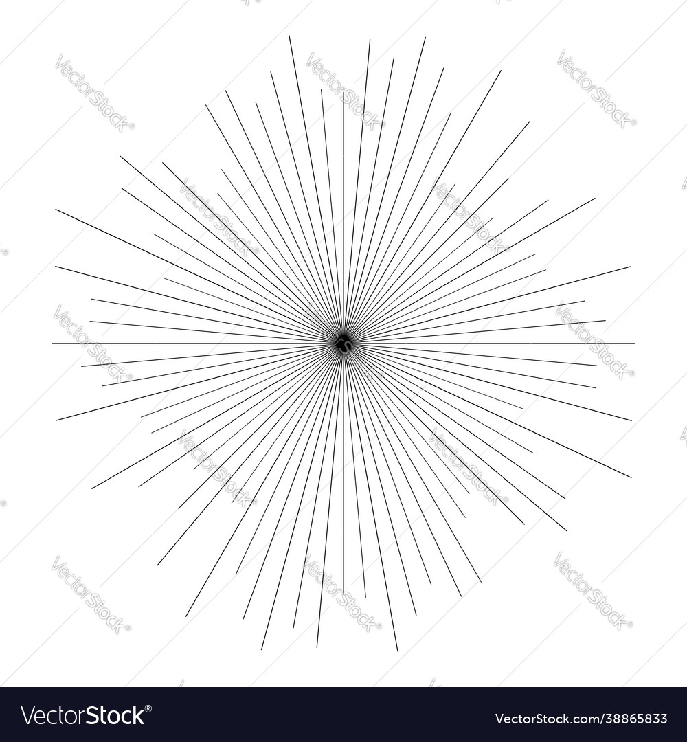 Radialstrahlende Strahllinien Starurst