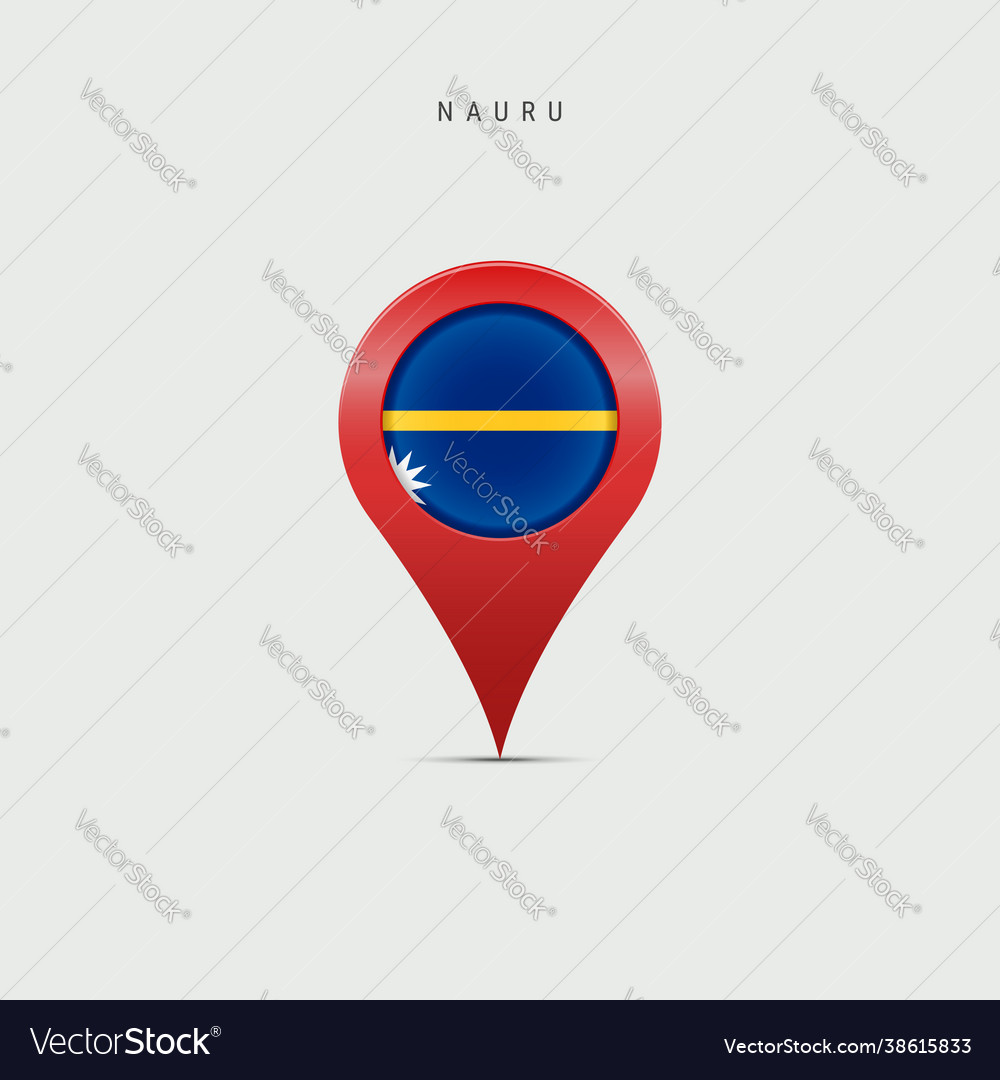 Teardrop map marker with flag nauru Vector Image Teardrop map marker with flag nauru