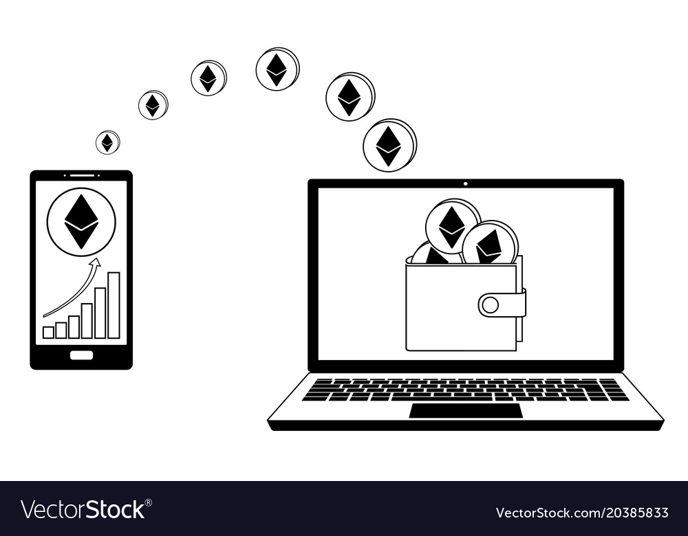 Transfer Ethereum von Telefon zu Geldbeutel in einem Laptop