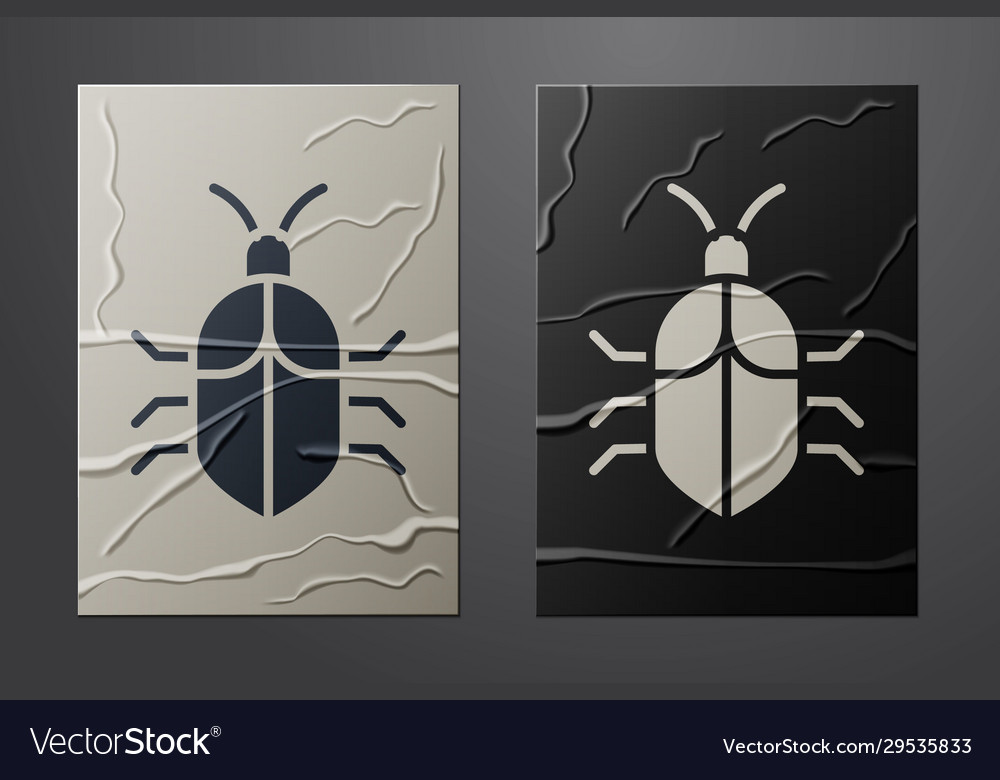 White system bug concept icon isolated on crumpled vector image White system bug concept icon isolated on crumpled
