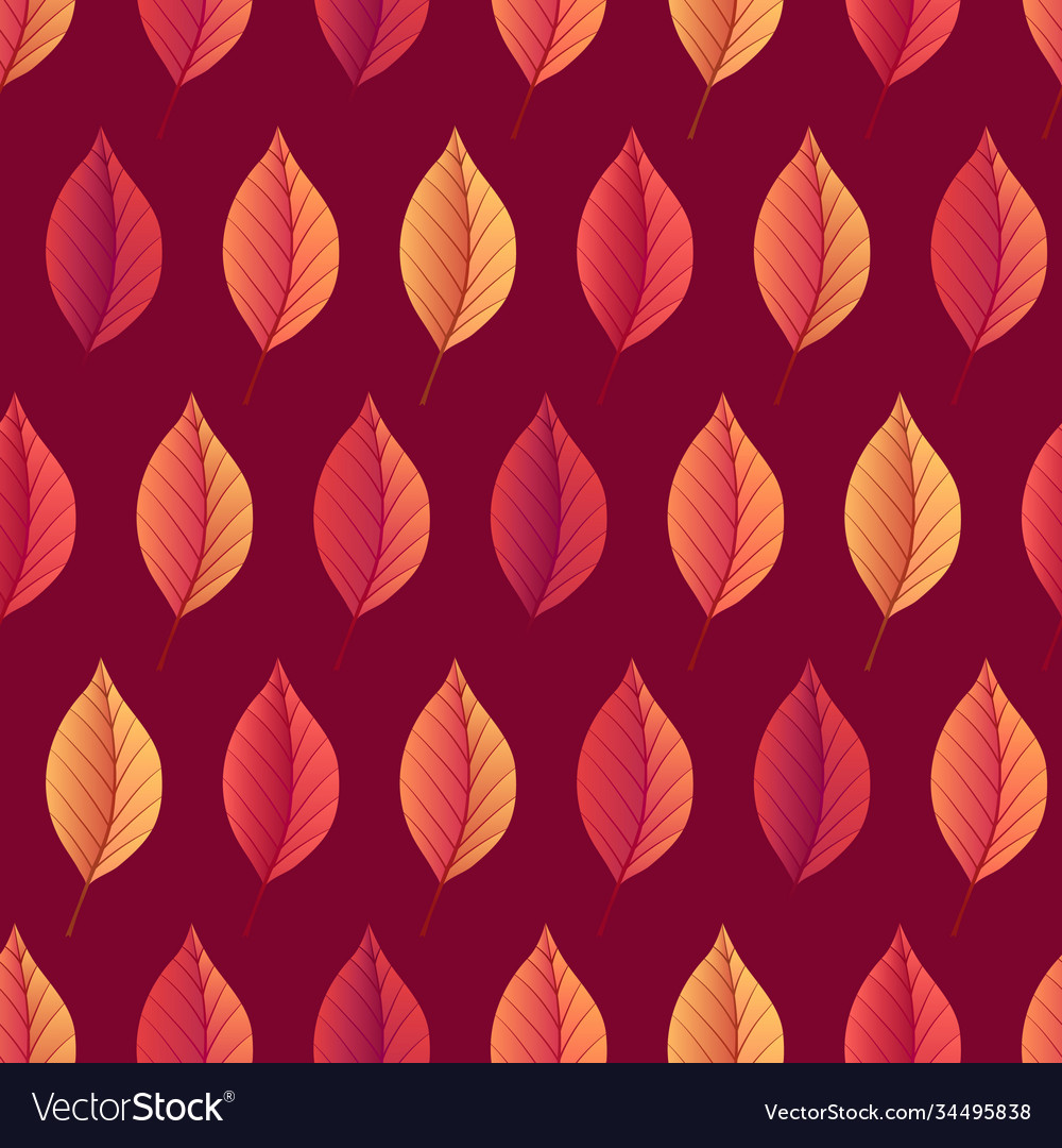 Autumn seamless background pattern vector image Autumn seamless background pattern