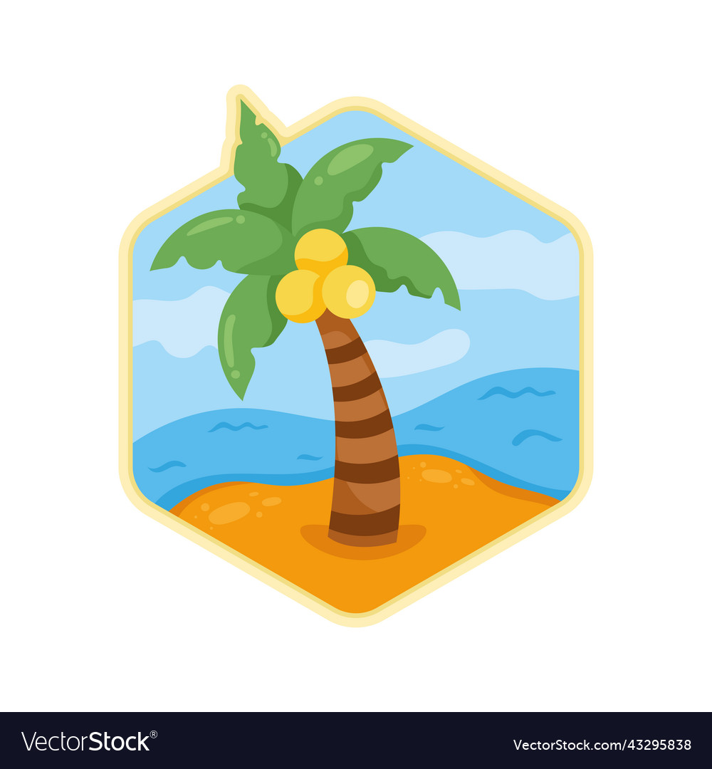 Beach palm badge