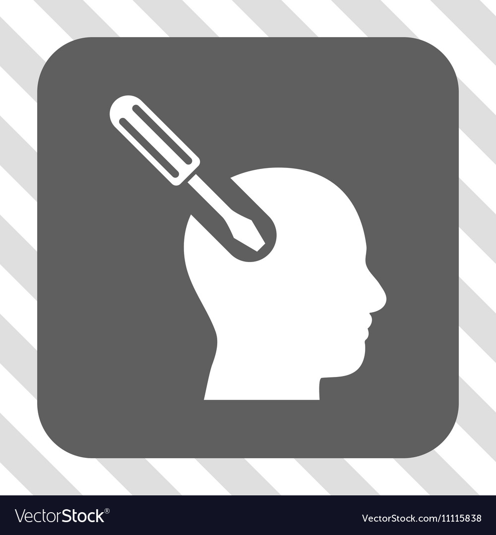 Brain tool rounded square button