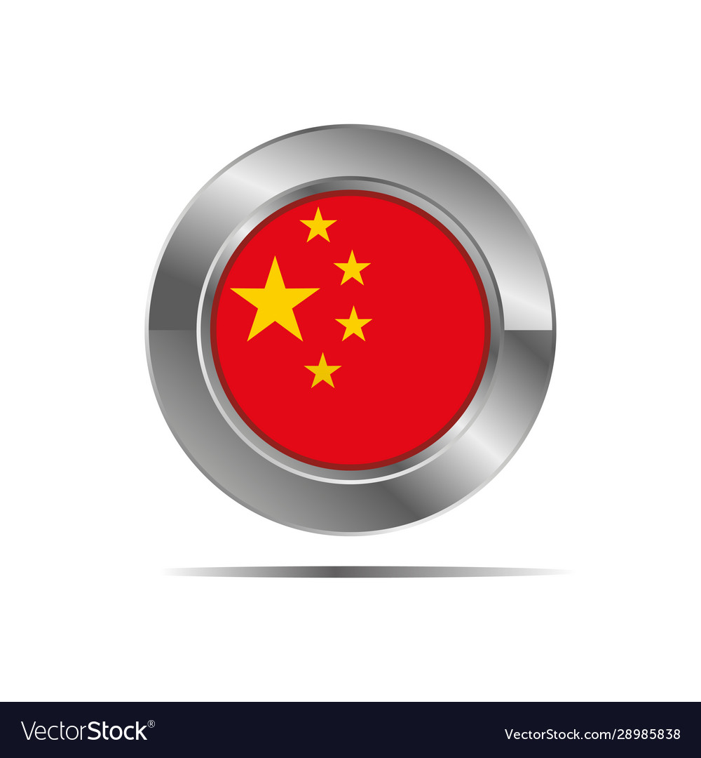 Chinesisches Flaggensymbol in Form eines Kreises vector image Chinesisches Flaggensymbol in Form eines Kreises