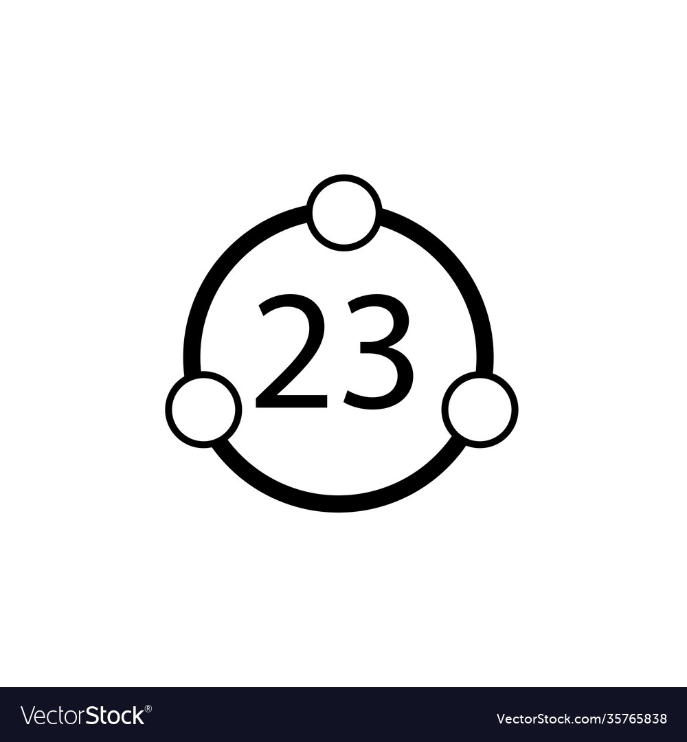 Circle and circles number twenty three inside Vector Image Circle and circles number twenty three inside