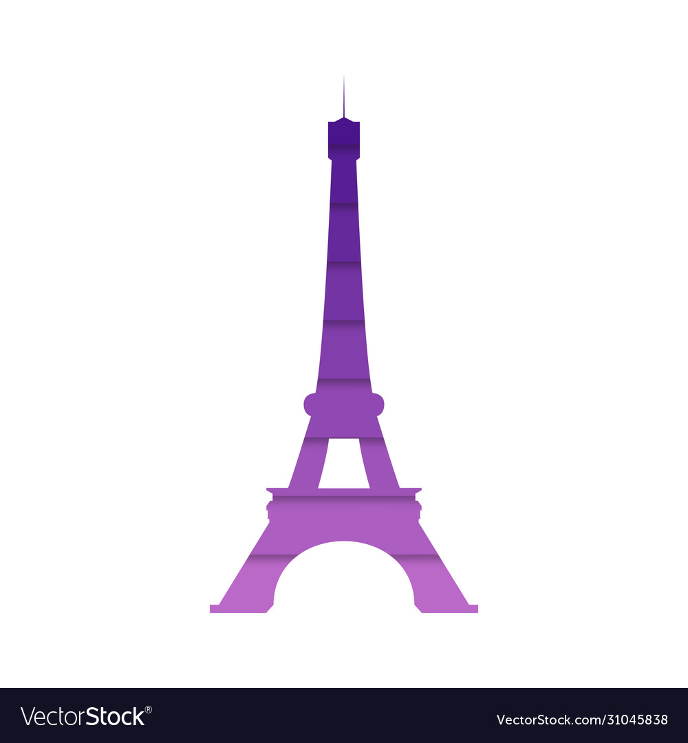 Eiffel tower abstraction with shadows Vector Image Eiffel tower abstraction with shadows