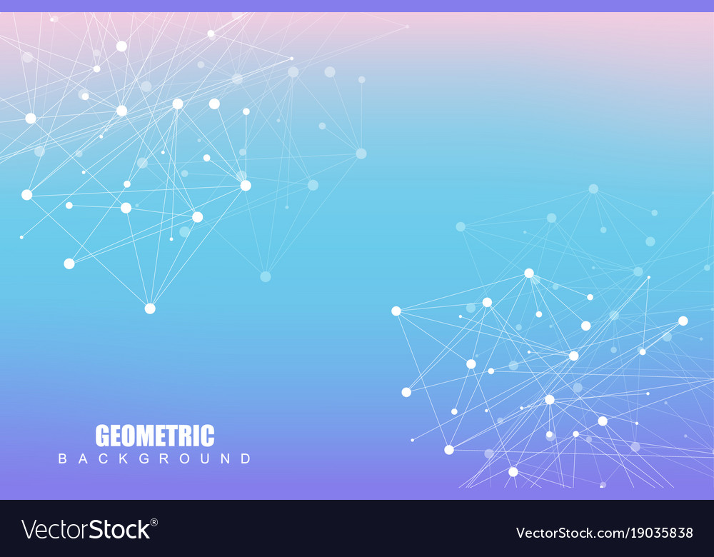 Geometric abstract background with connected line