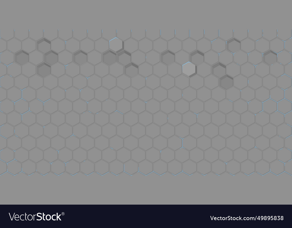 Grey abstract seamless futuristic simple hexagonal Vector Image Grey abstract seamless futuristic simple hexagonal