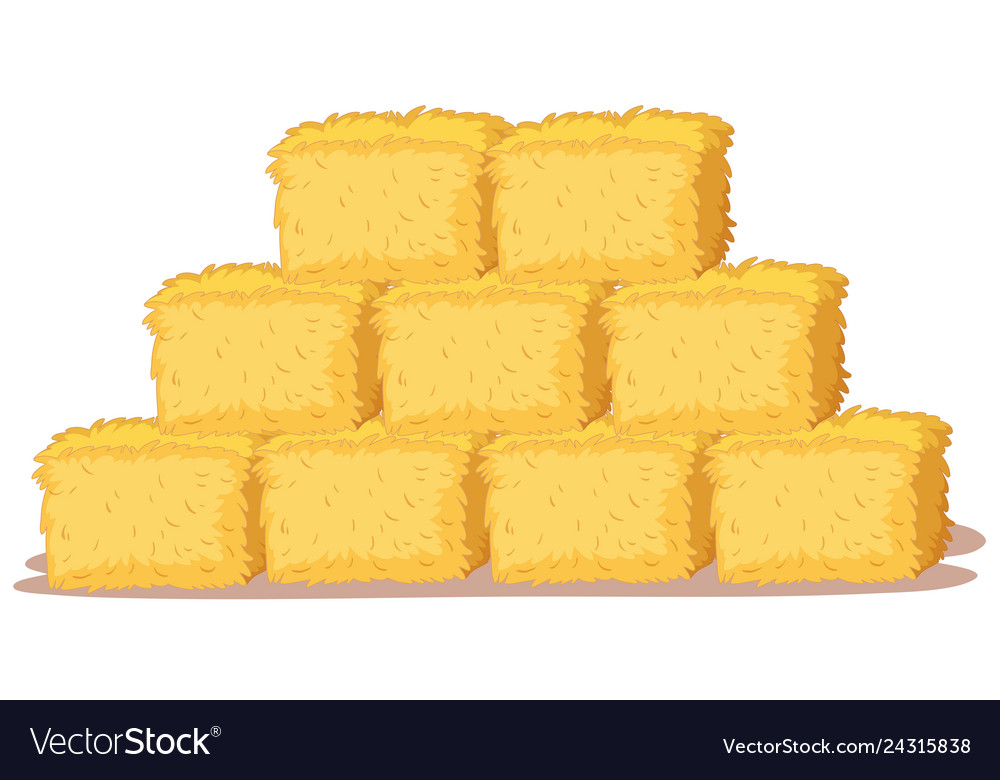 Isolated stack of straw