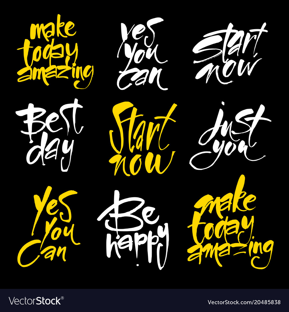 motivational lettering positive message royalty free vector