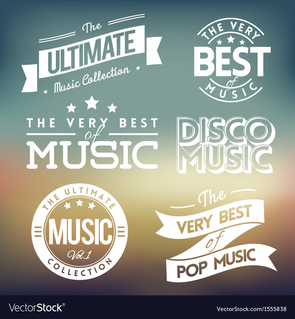 Music Labels Royalty Free Vector Image VectorStock