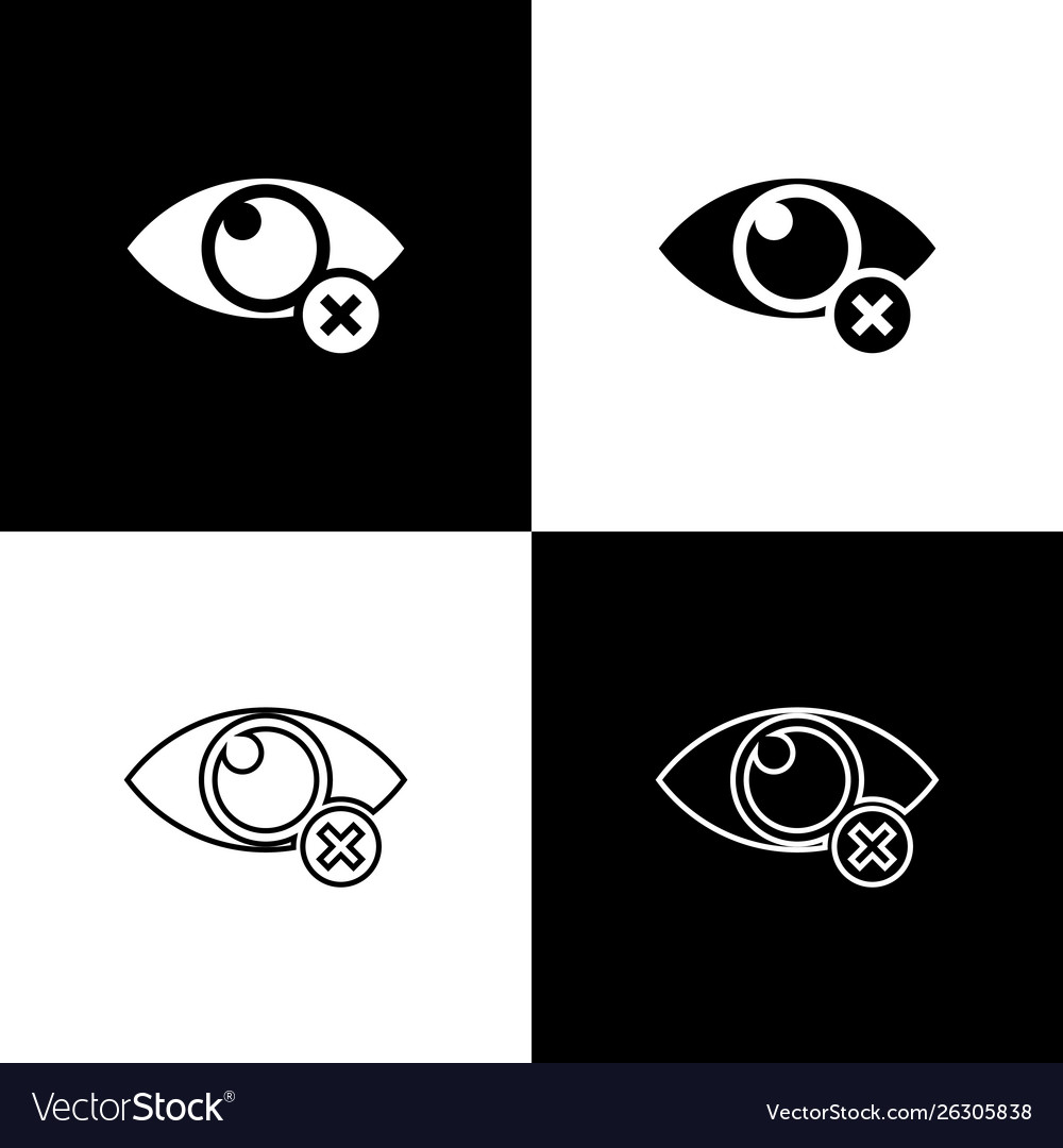 Set invisible or hide icons isolated on black