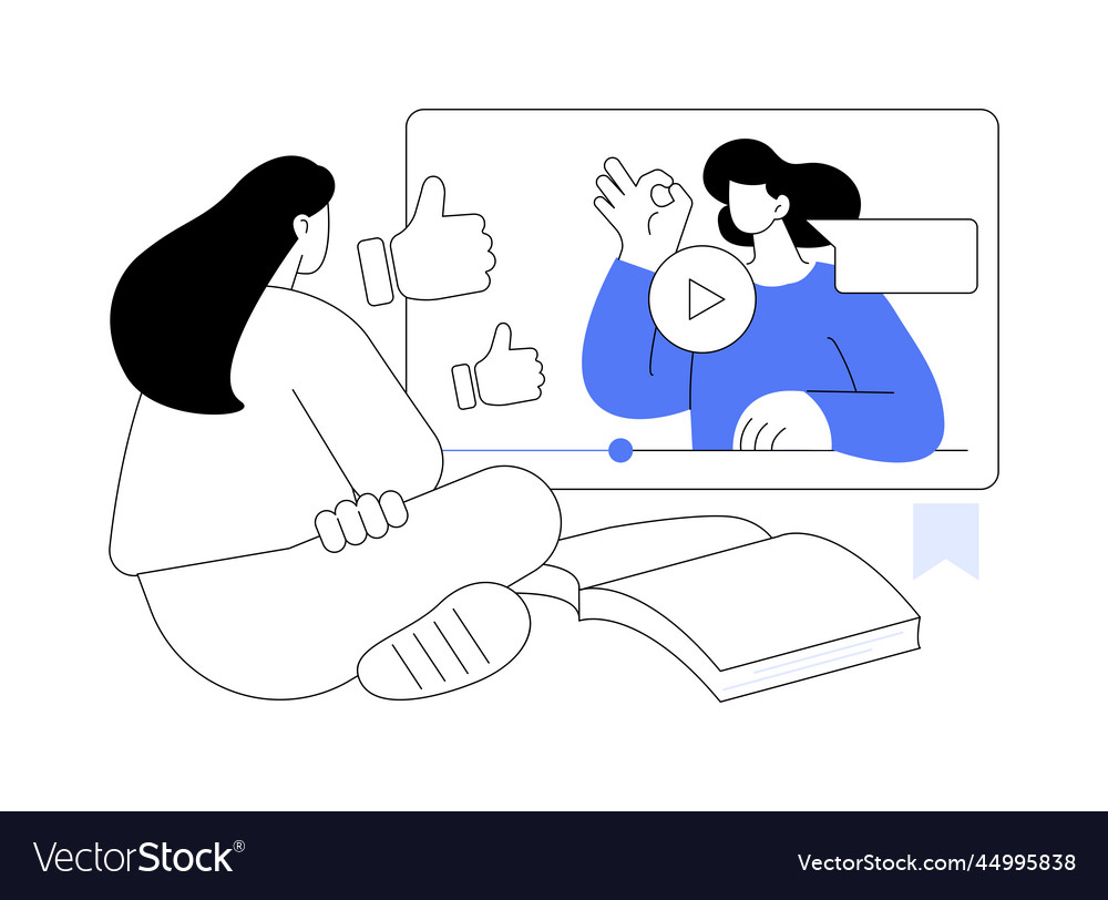 Video tutorial abstract concept vector image Video tutorial abstract concept
