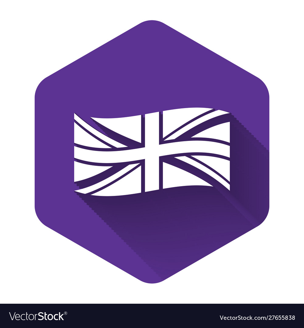 White flag great britain icon isolated Royalty Free Vector