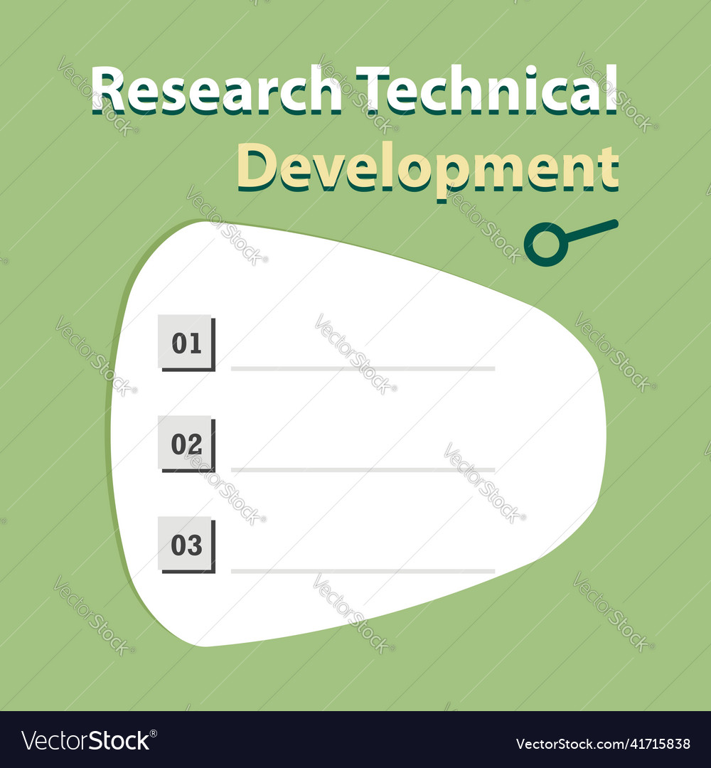 Writing note research technical development vector image Writing note research technical development