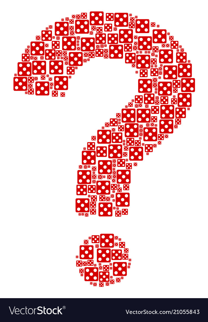 Answer composition of dice icons vector image Answer composition of dice icons