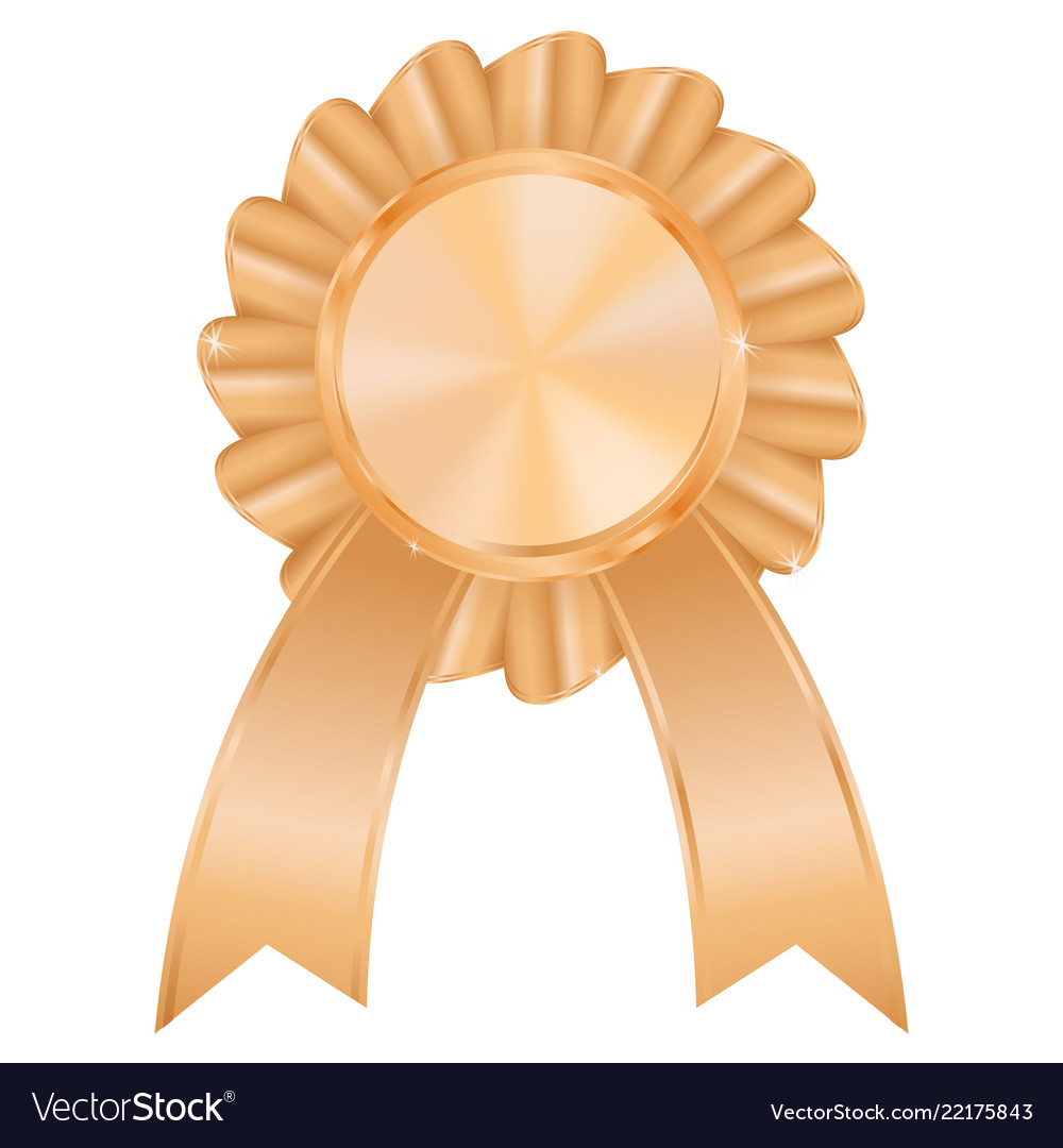 Bronze Award Badge Royalty Free Vector Image VectorStock