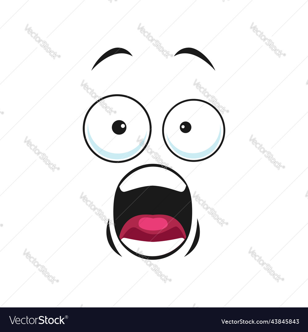 funny cartoon scared faces