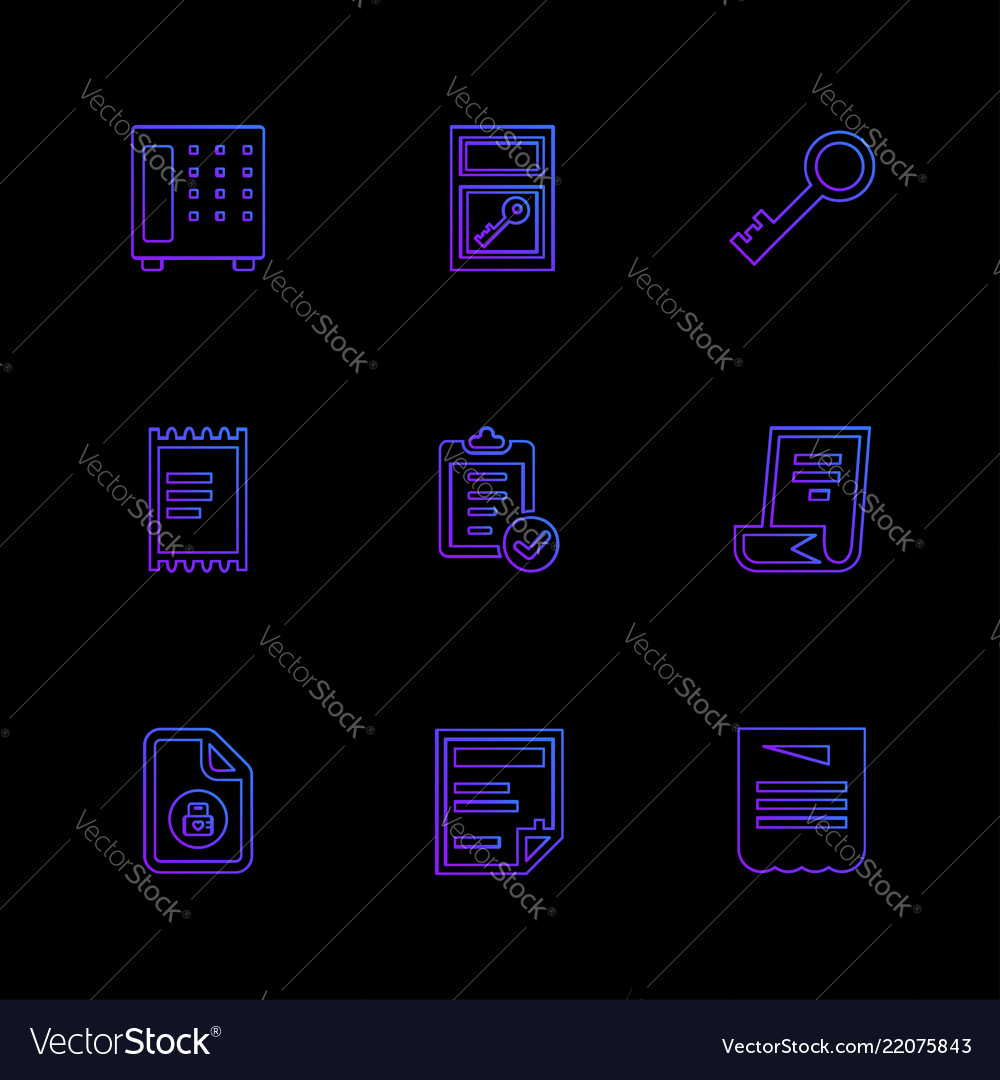 Files document clipboard write eps icons set