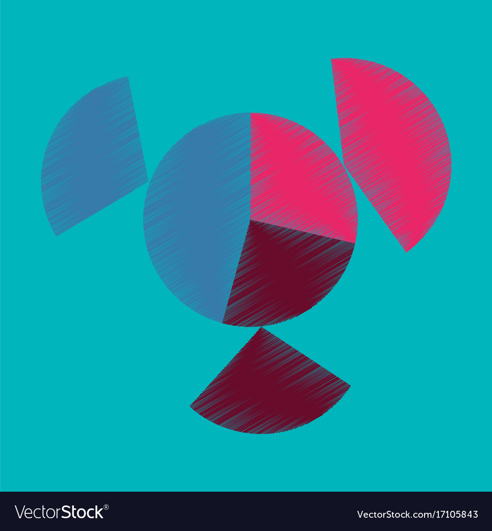 Flat shading style icon pie chart