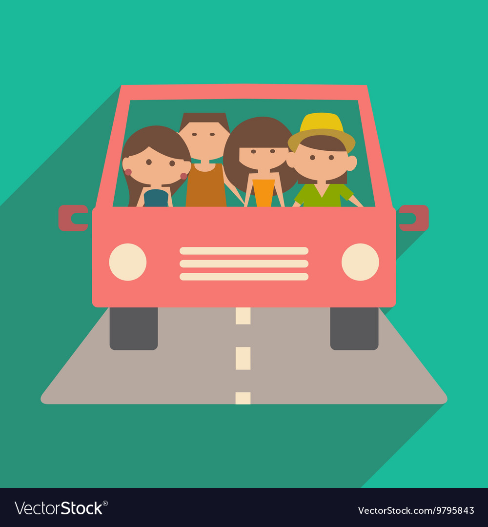 Flat with shadow icon and mobile application
