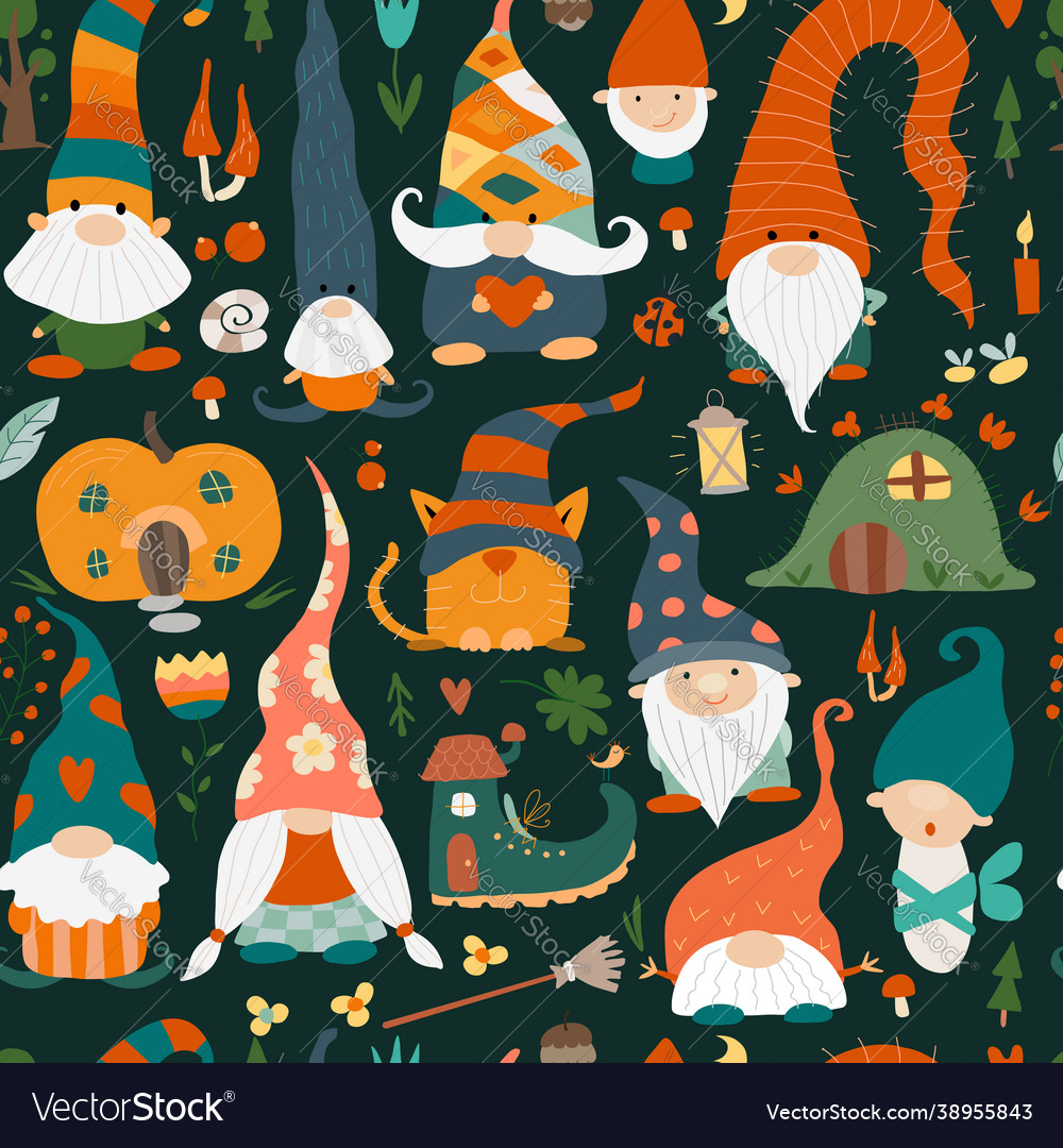 Garden gnomes family fairytale characters