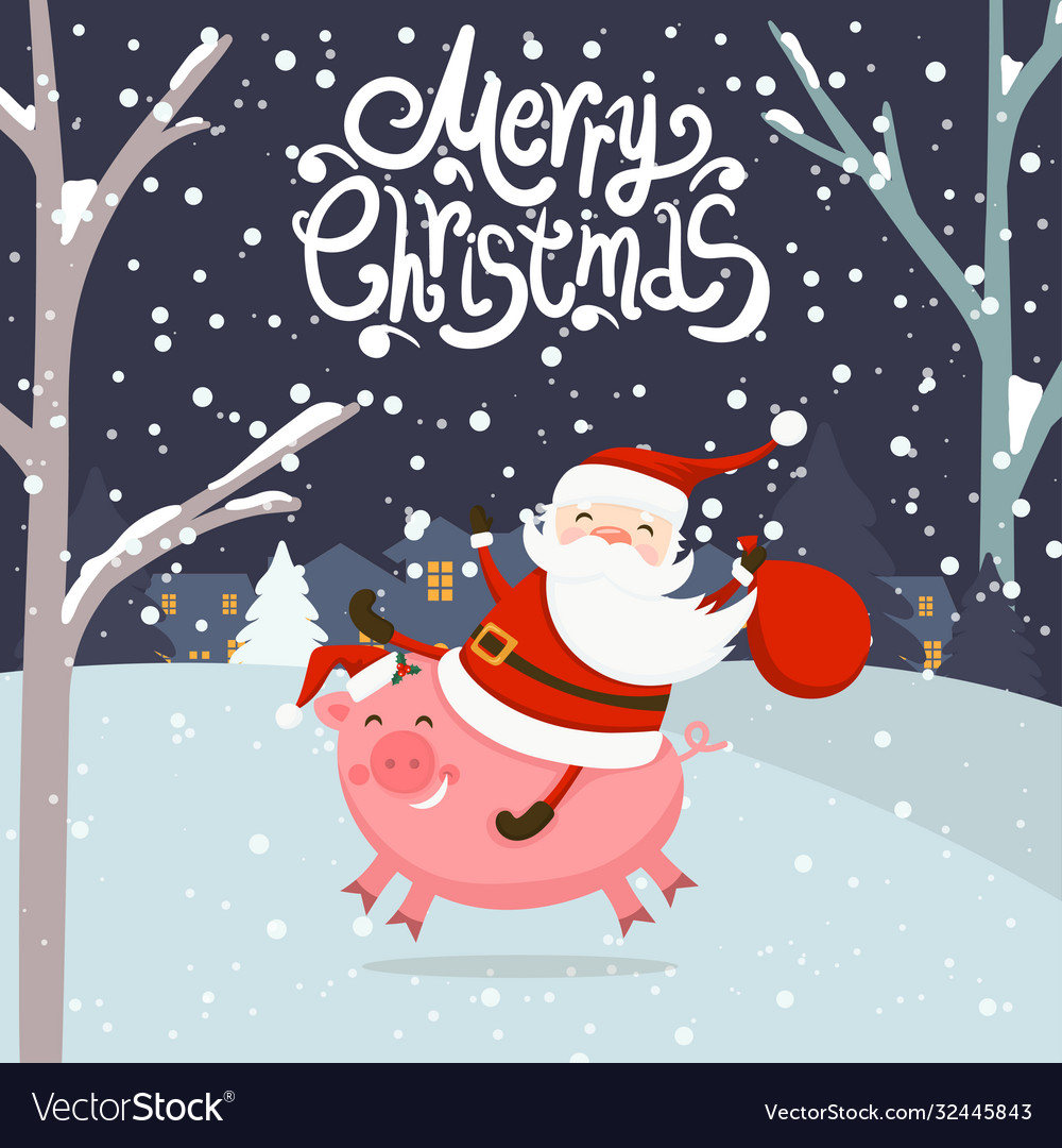 Frohe Weihnachten und Frohes neues Jahr Winter vector image Frohe Weihnachten und Frohes neues Jahr Winter