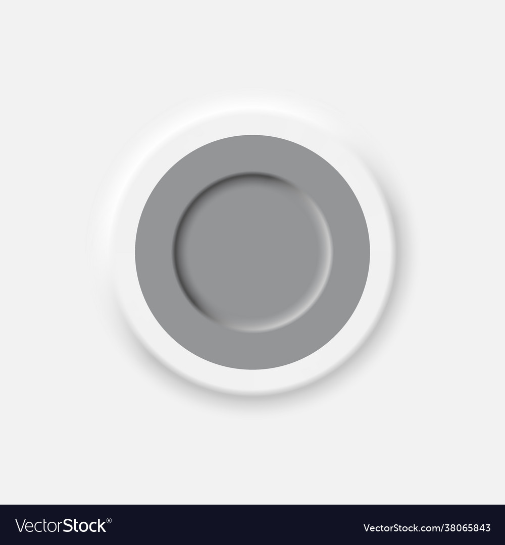 Neomorphic style interface button design element vector image Neomorphic style interface button design element