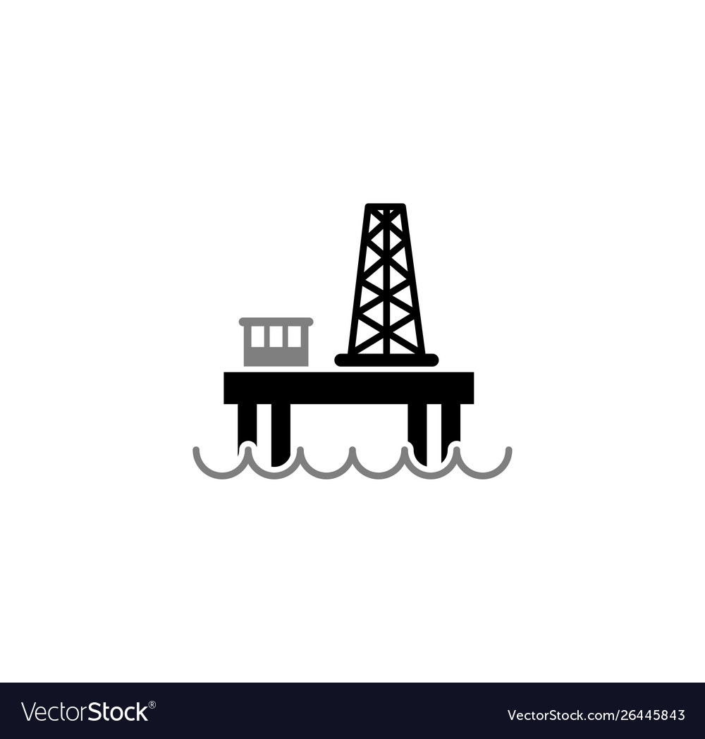 Oil rig related icon on background for graphic