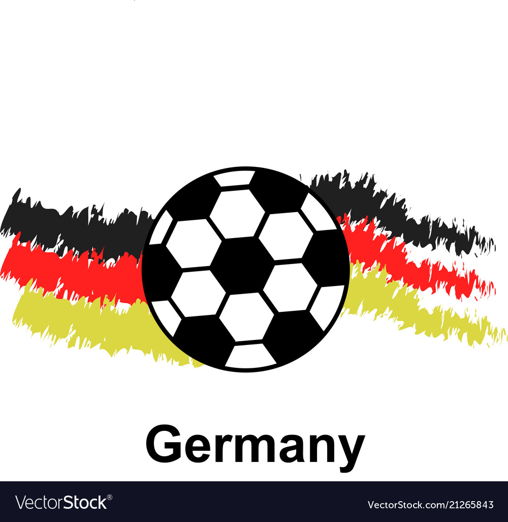 Fußball mit germany flag im hintergrund