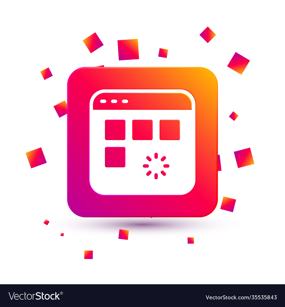 White loading a data window with progress bar vector image White loading a data window with progress bar