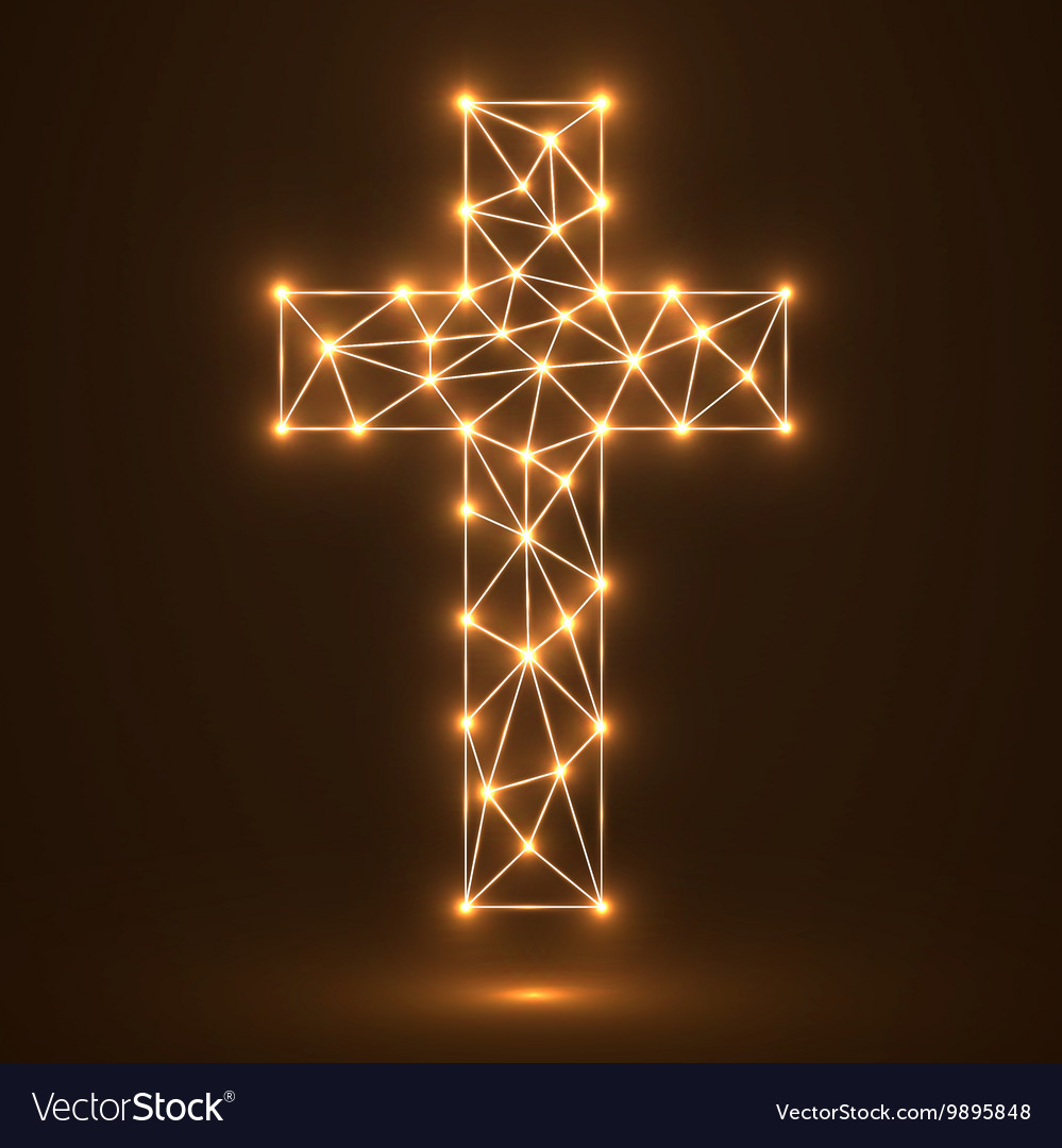 Abstract cross christian symbol