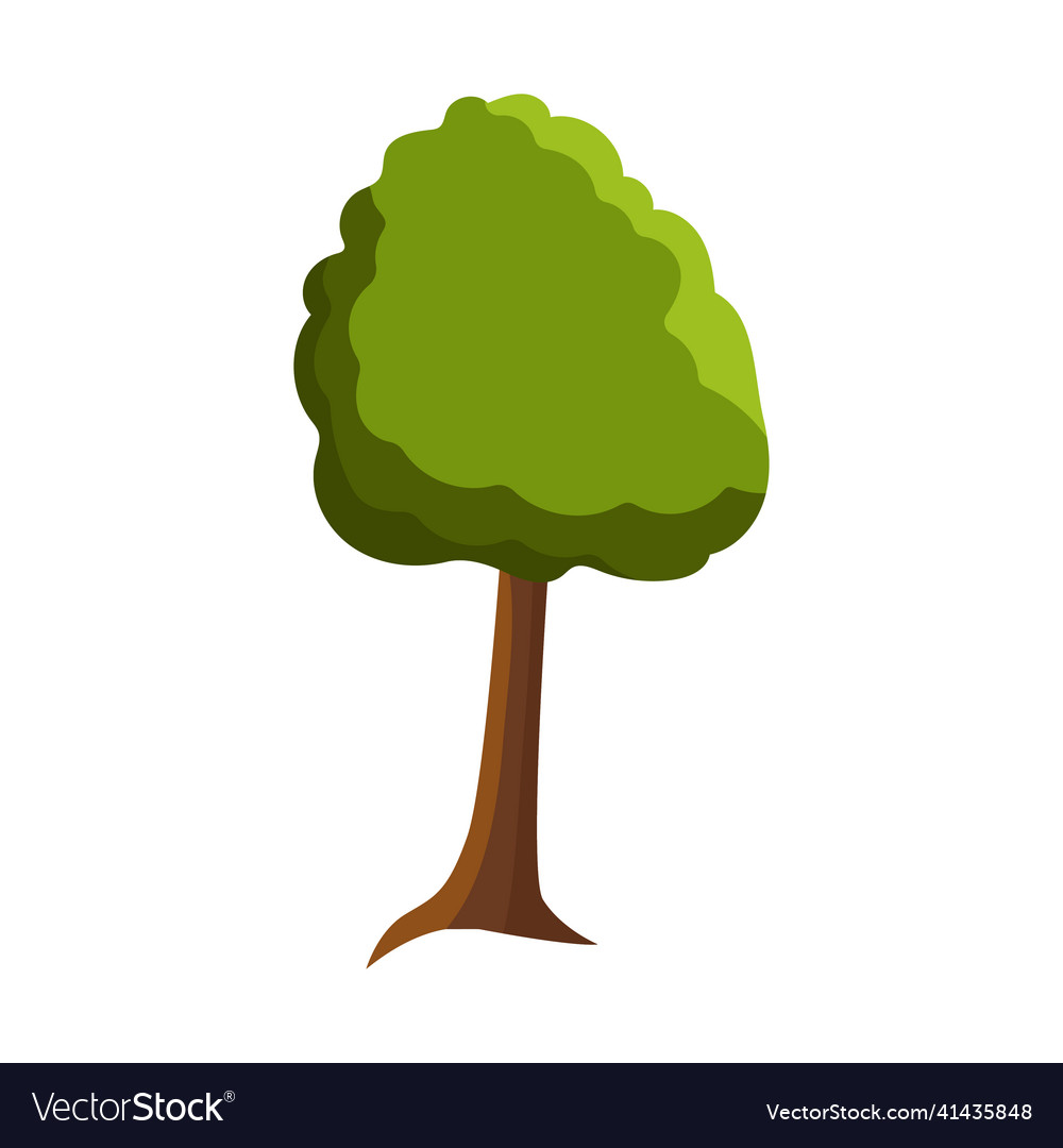 Abstrakter grüner Baum auf weißem Hintergrund vector image Abstrakter grüner Baum auf weißem Hintergrund