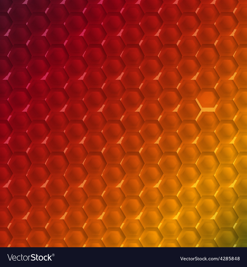 Abstract hexagon shape design template