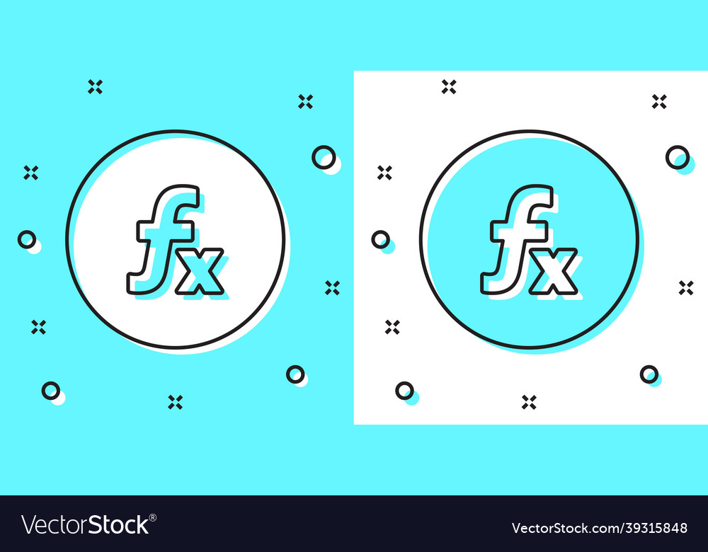 Black line function mathematical symbol icon