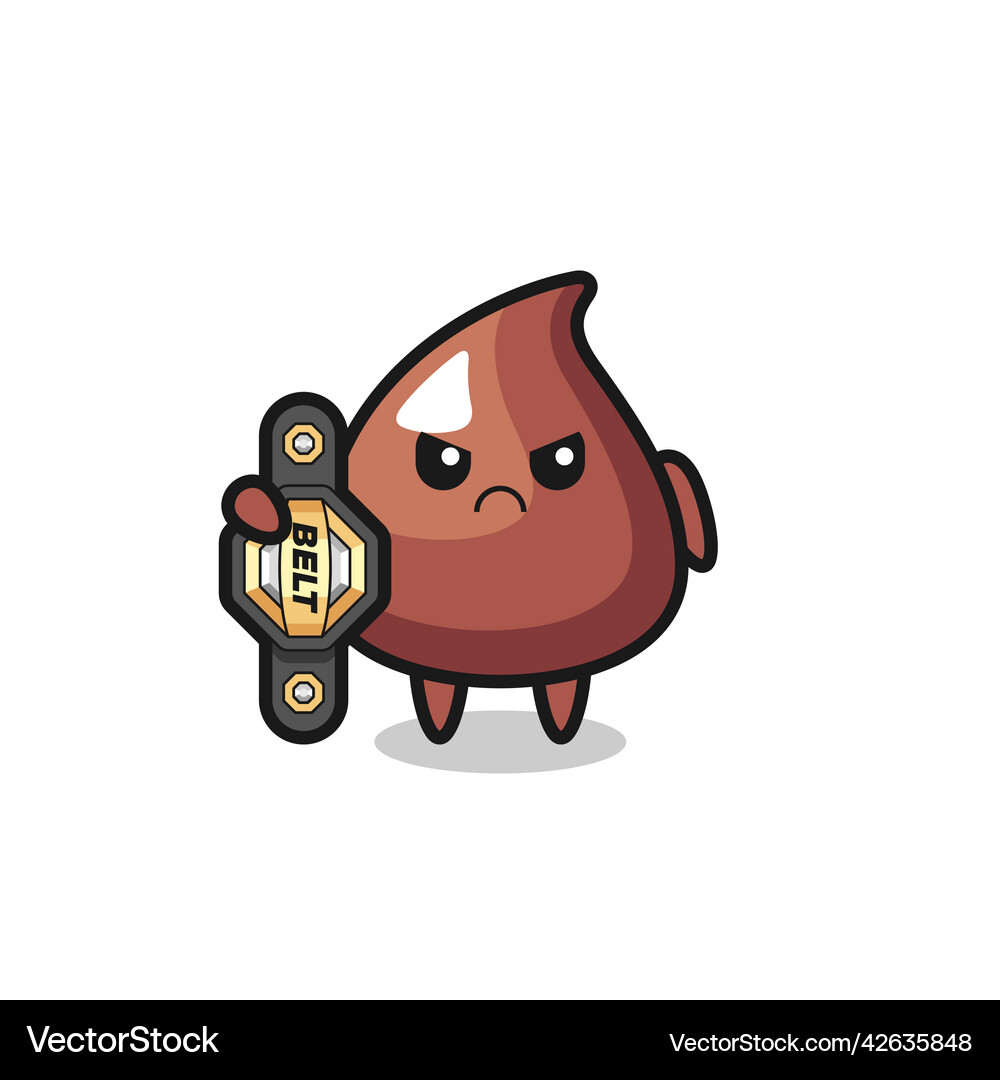 Choco chip mascot character as a mma fighter Vector Image