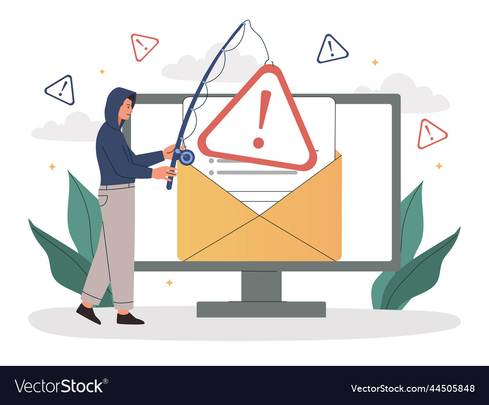 Concept of phishing Royalty Free Vector Image - VectorStock